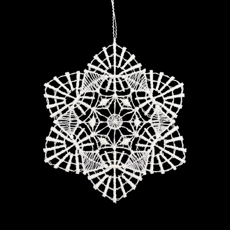 Lace Snowstar with Fanned Edges Ornament by StiVoTex Vogel