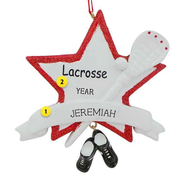 Personalized Lacrosse Ornament