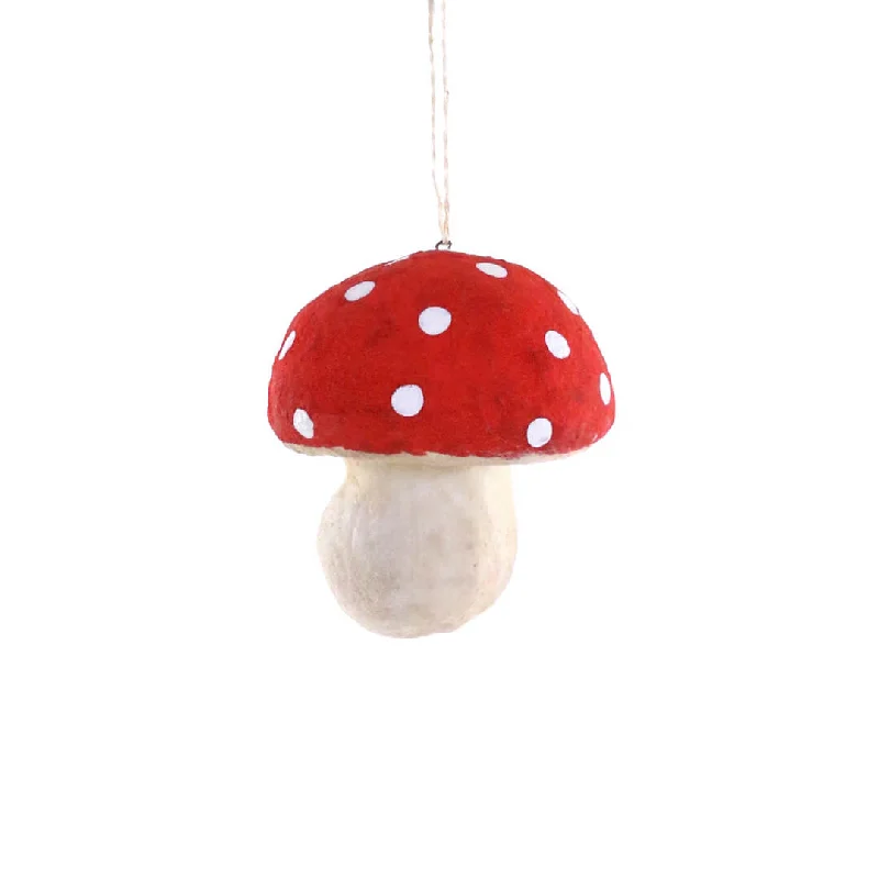 Cotton Mushroom Ornament 3.5"