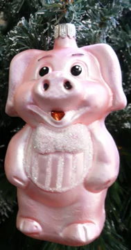 Large Pig Ornament by Old German Christmas