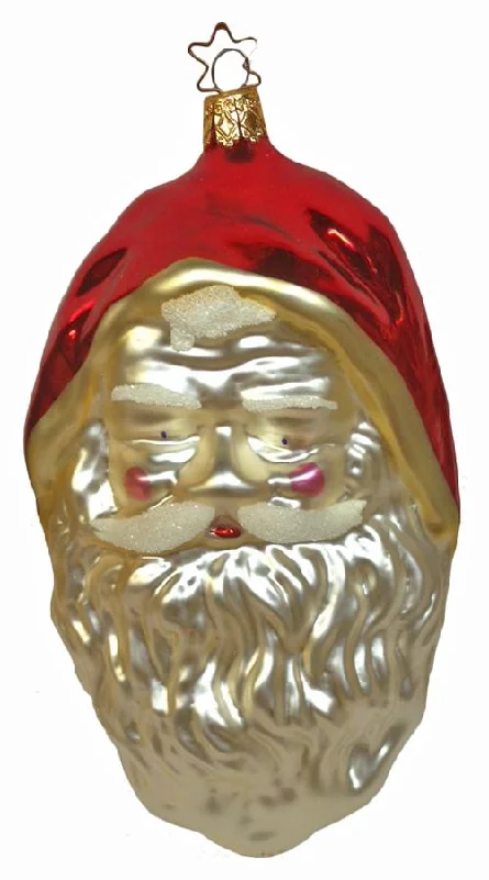 Large Santa Head Ornament by Inge Glas of Germany