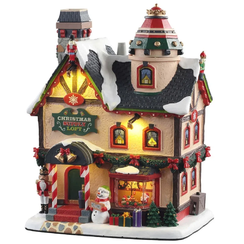 Lemax Caddington Village Lighted Building: Christmas Supply Loft #15741