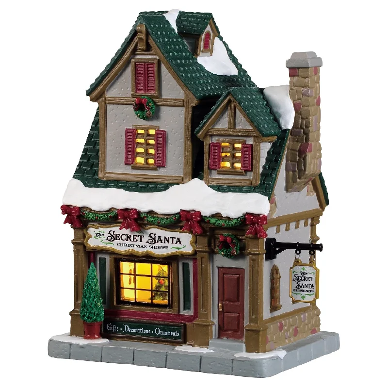 Lemax Caddington Village Lighted Building: The Secret Santa Christmas Shoppe #95512