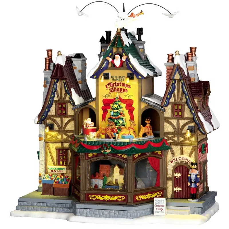 Lemax Caddington Village Sights & Sounds: Holiday Hamlet Christmas Shoppe #55026