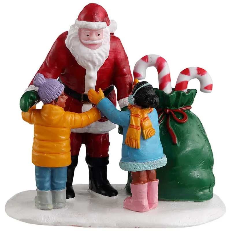 Lemax General Collectibles Figurine: Santa Gets a Hug #32211