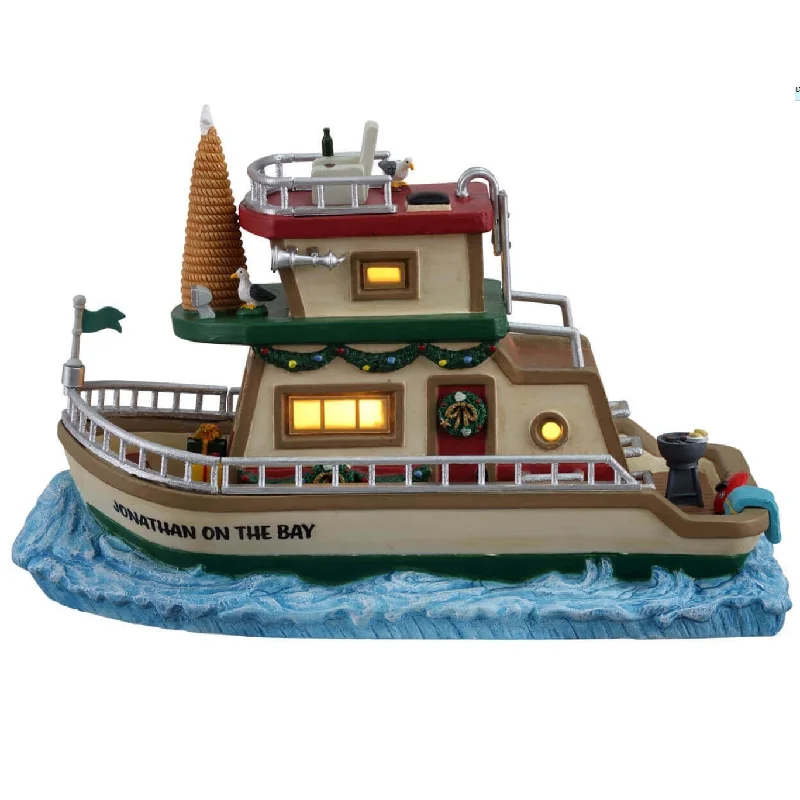 Lemax Plymouth Corners Lighted Building: Jonathan's Houseboat on the Bay #15754