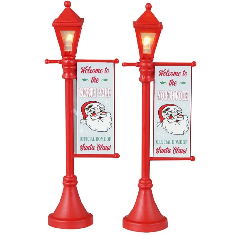 Lemax Santa's Wonderland Accessories: North Pole Lamppost, Set of 2 #34091