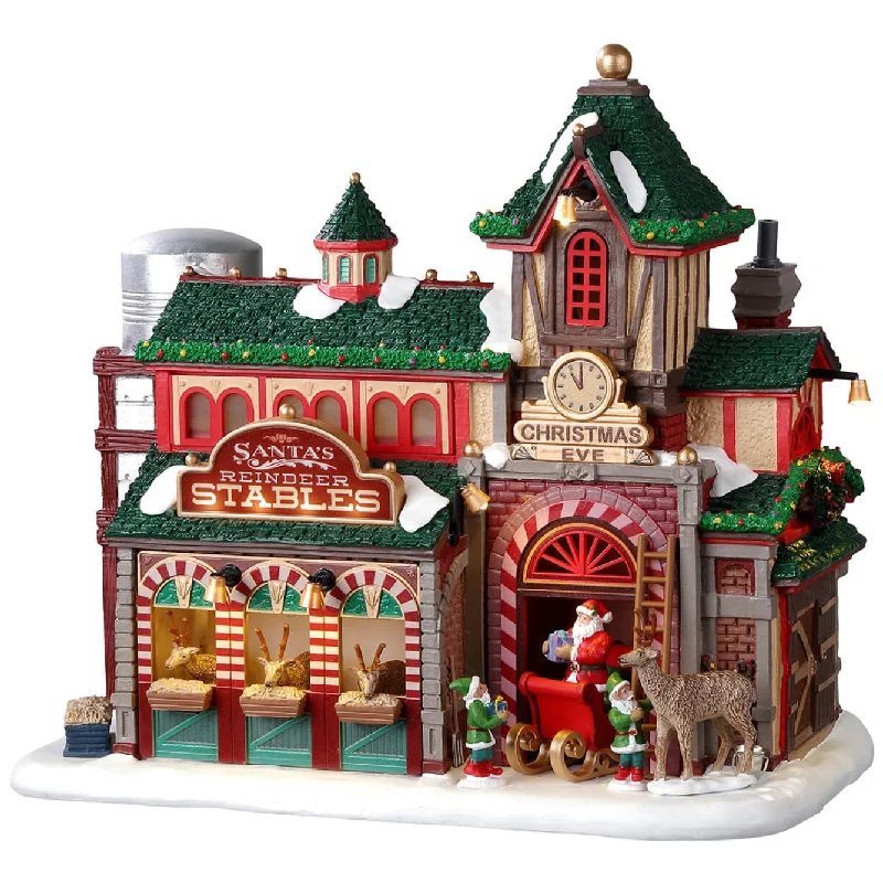 Lemax Santa's Wonderland Lighted Building: Santa's Reindeer Stables #25926