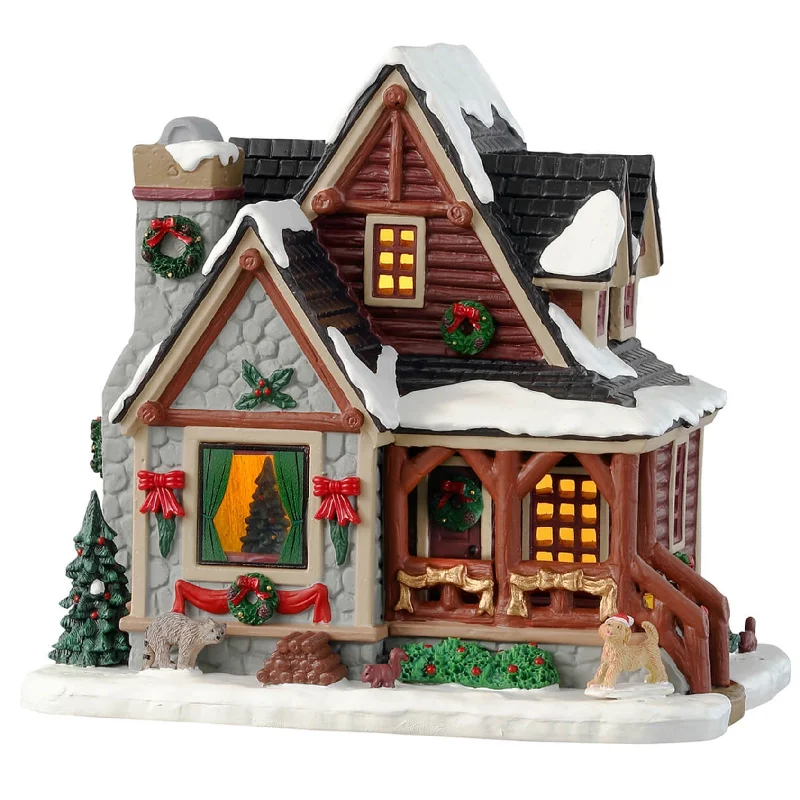 Lemax Vail Village Lighted Building: Christmas Cabin #35077