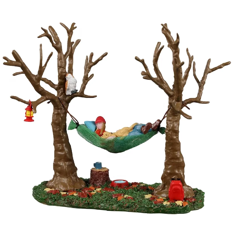 Lemax Vail Village Table Piece: Camping Hammock Buddy #23593