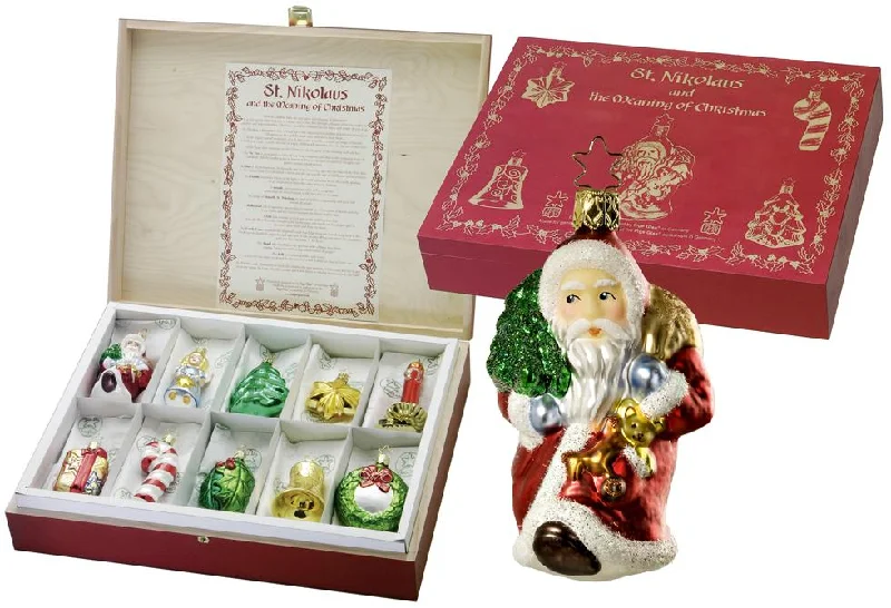 LifeTouch St. Nick and the Meaning of Christmas, 10 Piece Boxed Set by Inge Glas of Germany