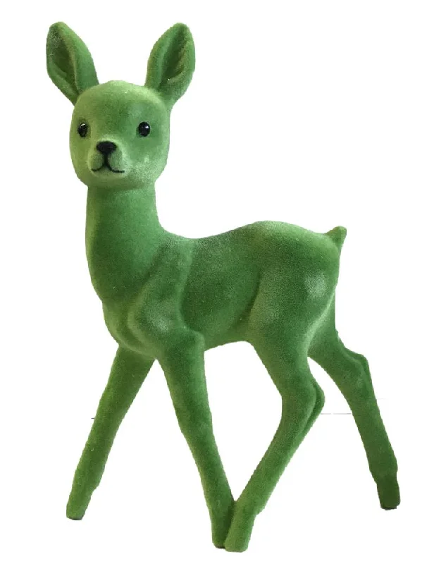 Deer, lime green flocked, Plastic Figure by Ino Schaller