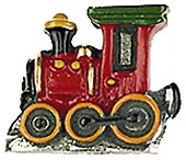 Locomotive, Painted on Both Sides Pewter Figurine by Kuehn Pewter