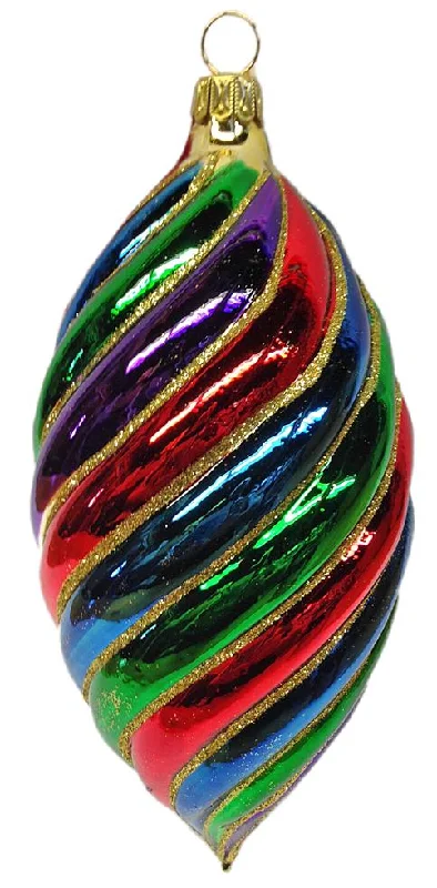 Long Rainbow Drop Ornament by Old German Christmas