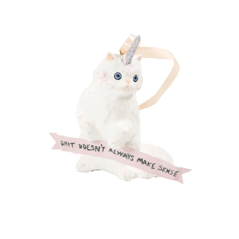 Magical Fantastical Unicorn Kitten Ornament 3.75"