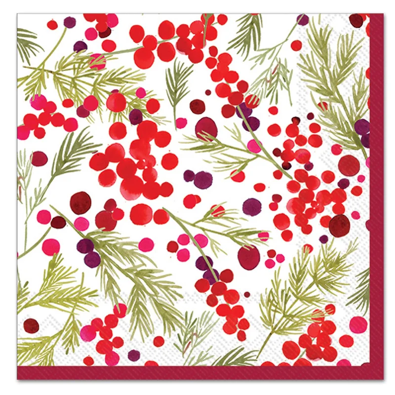 Merry Berries Holiday Paper Luncheon Napkins