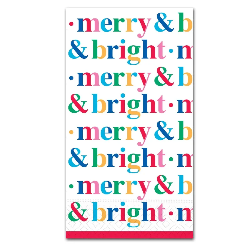 Merry & Bright Colorful Christmas Paper Guest Towels