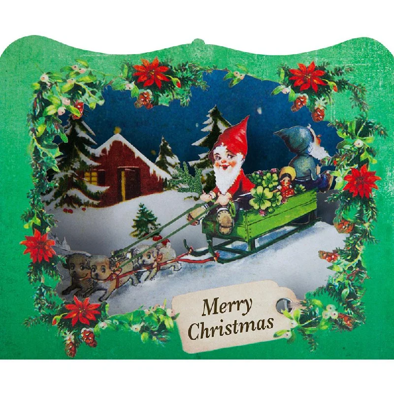 Merry Christmas Elf 3-D Card by Gespansterwald GmbH