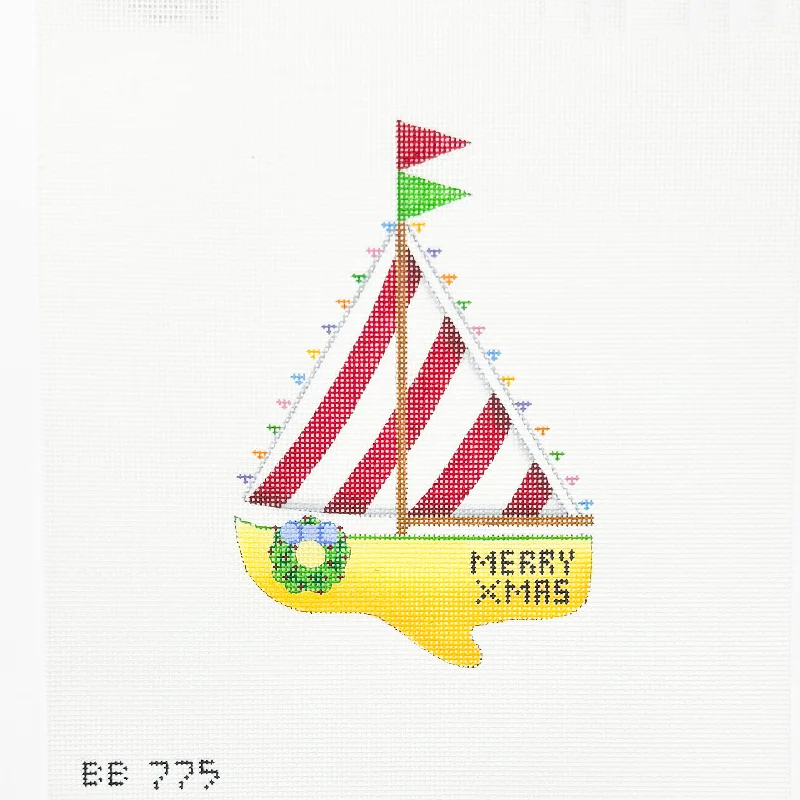 Merry Christmas Sailboat