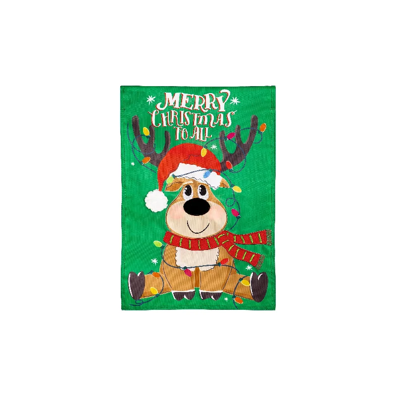 Merry Christmas to All Applique Garden Flag