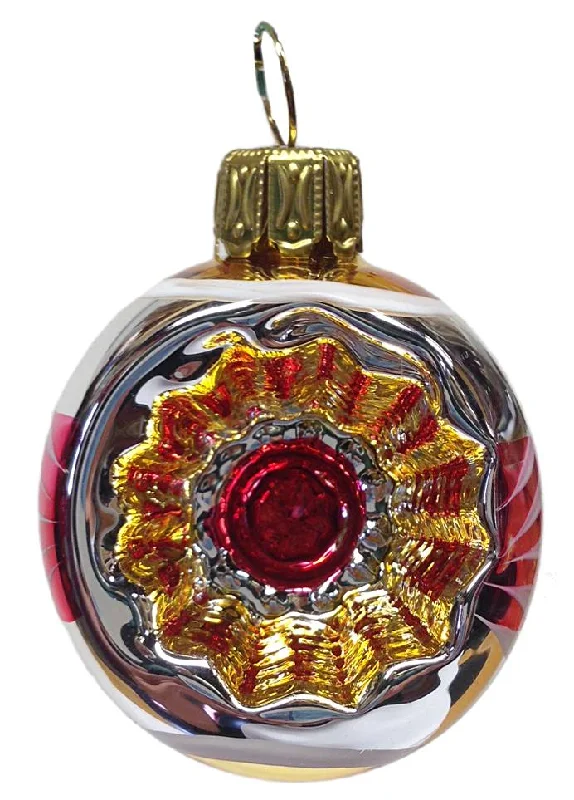 Mini Red and Gold Reflector Ornament by Glas Bartholmes