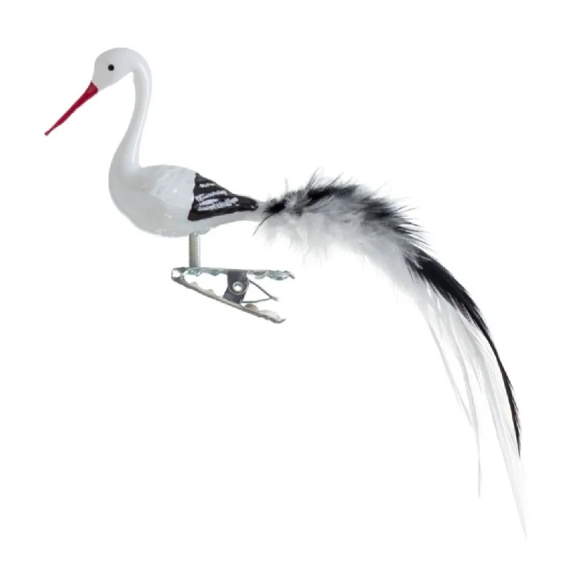 Mini Stork Ornament by Glas Bartholmes