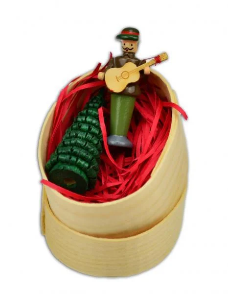 Miniature Anton Gunter with Guitar in Wood Box by Wolfgang Braun