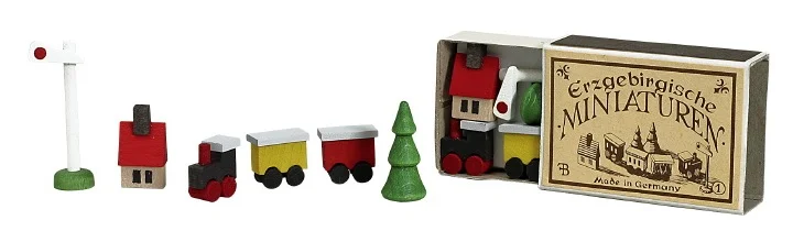 Miniature Train in Matchbox by RauchermannWerkstatten and Kauenbesichtigung Frank Beyer