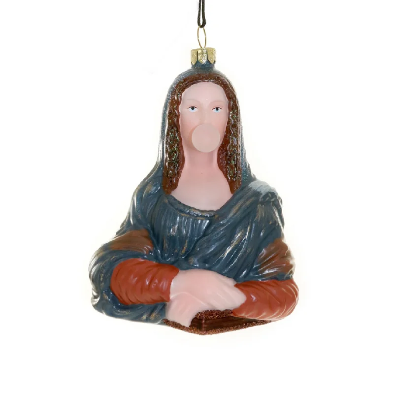 Mona Lisa with Bubble Ornament 5"