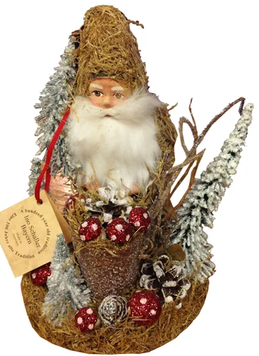 Moor Santa Paper Mache Candy Container by Ino Schaller