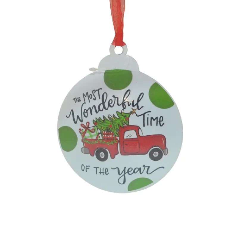 MOST WONDERFUL TIME METAL ORNAMENT