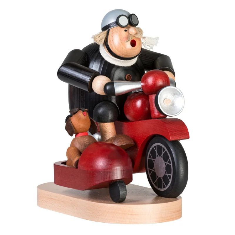 Motorcyclist with Side Car Incense Smoker