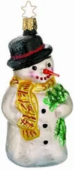 Mr. Frosty Snowman Ornament by Inge Glas of Germany