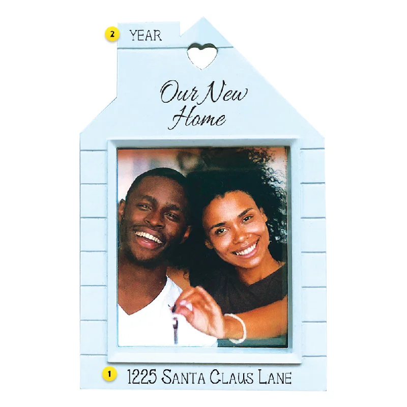 Personalized Our New Home Frame Ornament