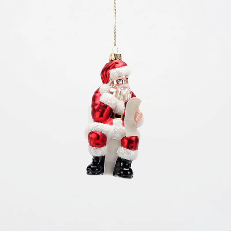 North Poo Santa Ornament 4.75"