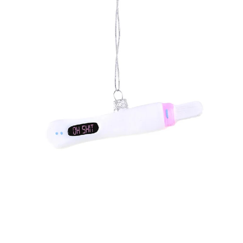 Oh Shit Pregnancy Test Ornament 4.25"