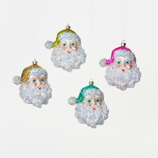 Cheerful Santa Ornament 5.5"