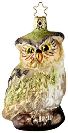 Owl of Wisdom Ornament by Inge Glas of Germany