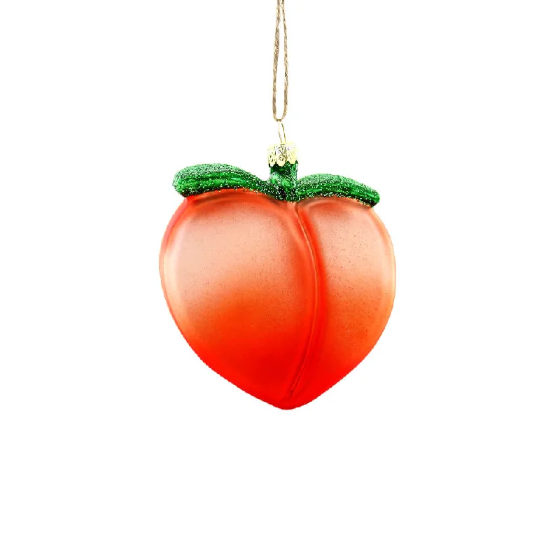 Peach Emoji Ornament 3.25"