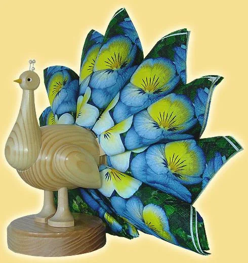 Peacock Napkin Holder by Eva Beyer