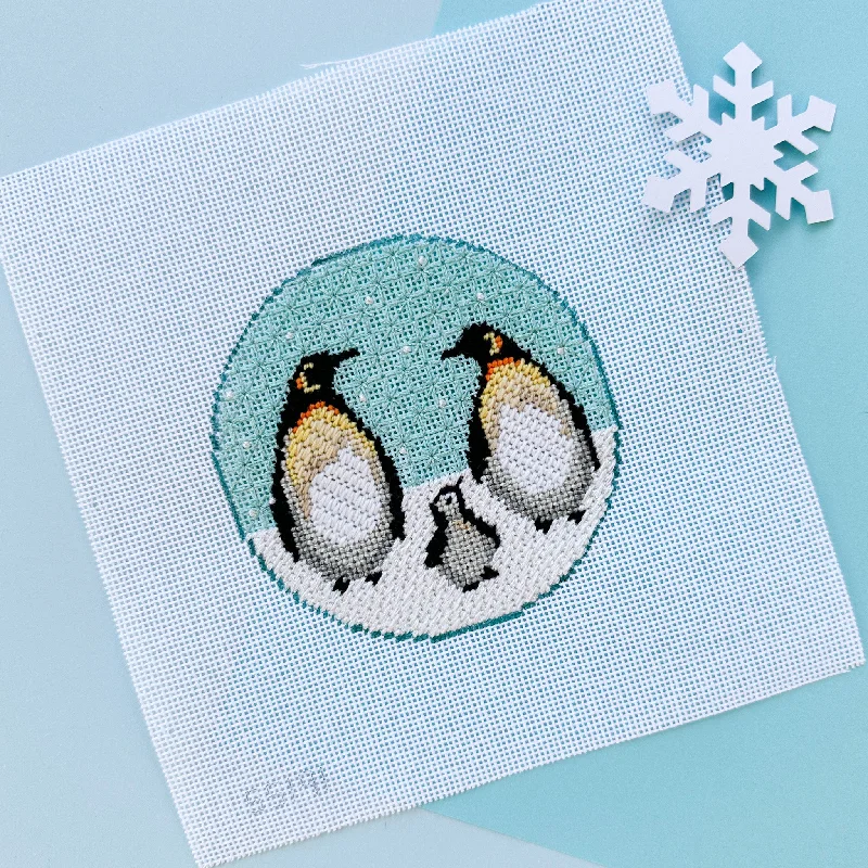 Penguin Family Needlepoint Canvas