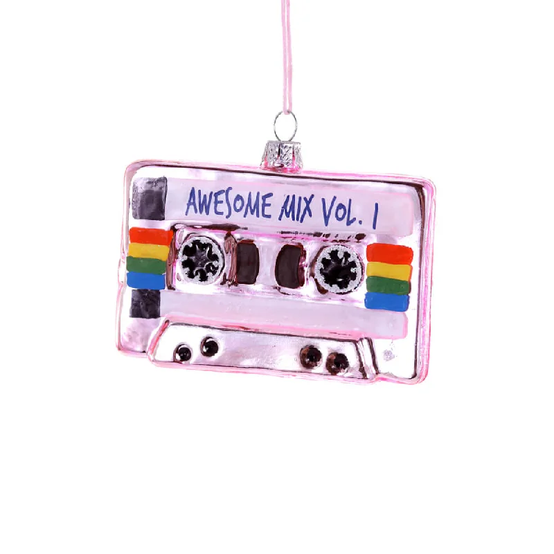 Pink Awesome Mixed Tape Ornament 3.25"