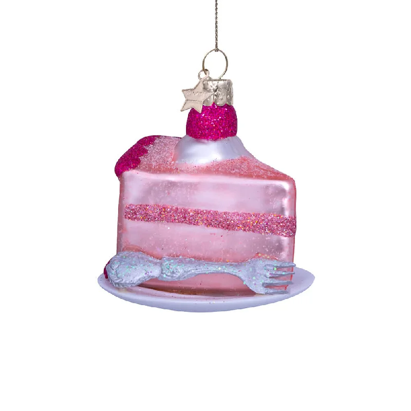 Pink Cake w/ Silver Fork Ornament