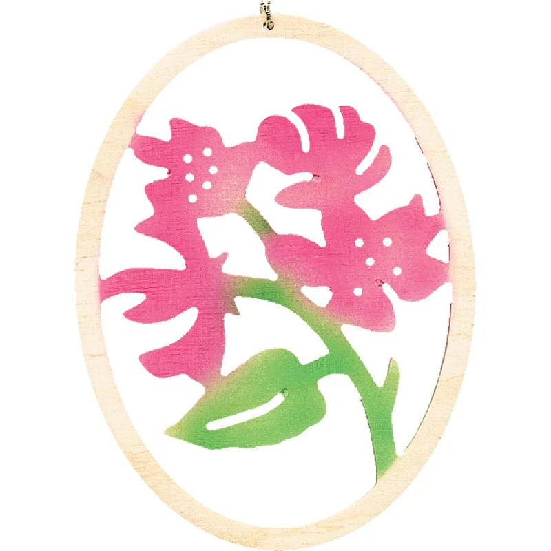 Pink Flower Ornament, painted by Taulin