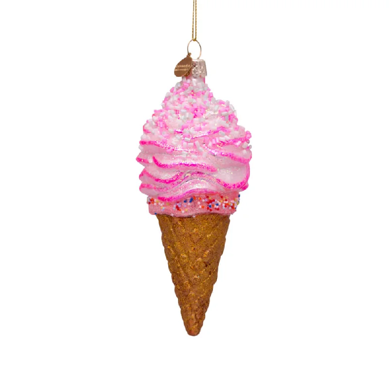 Pink Ice Cream Ornament