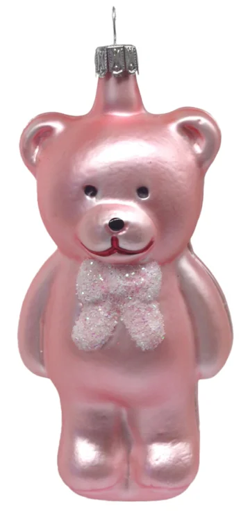 Pink Teddy Bear Ornament by Old German Christmas