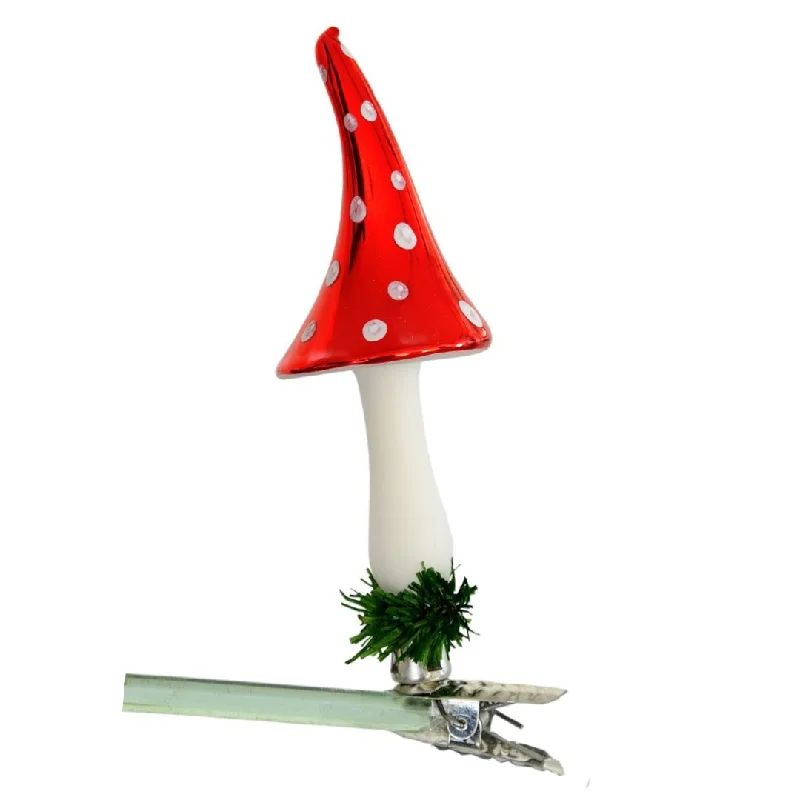 Pointy Clip on Mushroom, Ornament by Glas Bartholmes