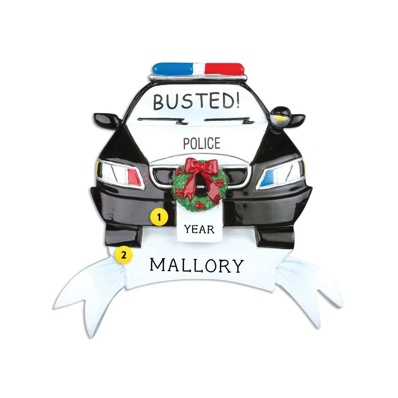 Personalized Police Car Ornament