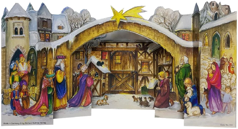 Pop Out Shooting Star Nativity Advent Calendar by Richard Sellmer Verlag