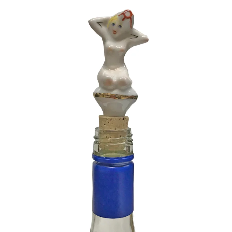 Porcelain Nudie wine stopper by Lindner Porcelain